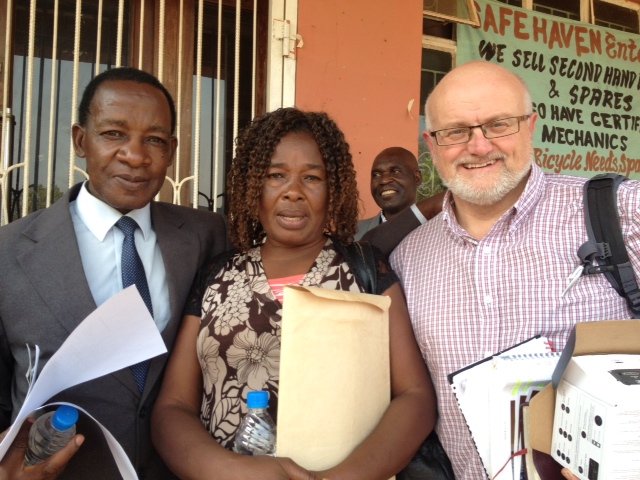 John Tancock with church leaders in Zambia