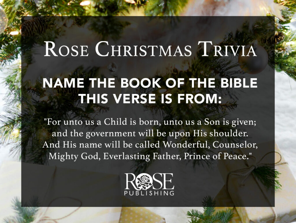 2020 Christmas Bible Trivia: Day #7 of Holiday Fun! | Rose Publishing Blog